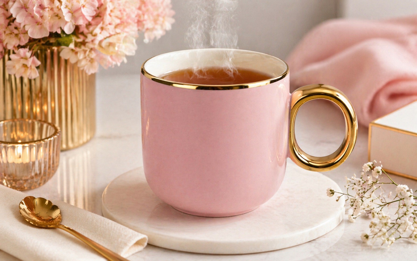 Kubek porcelanowy 380 ml Royal Różowy 43634