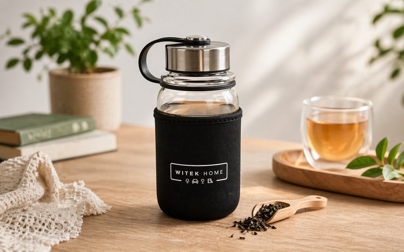 Butelka szklana/termos 700ml w pokrowcu