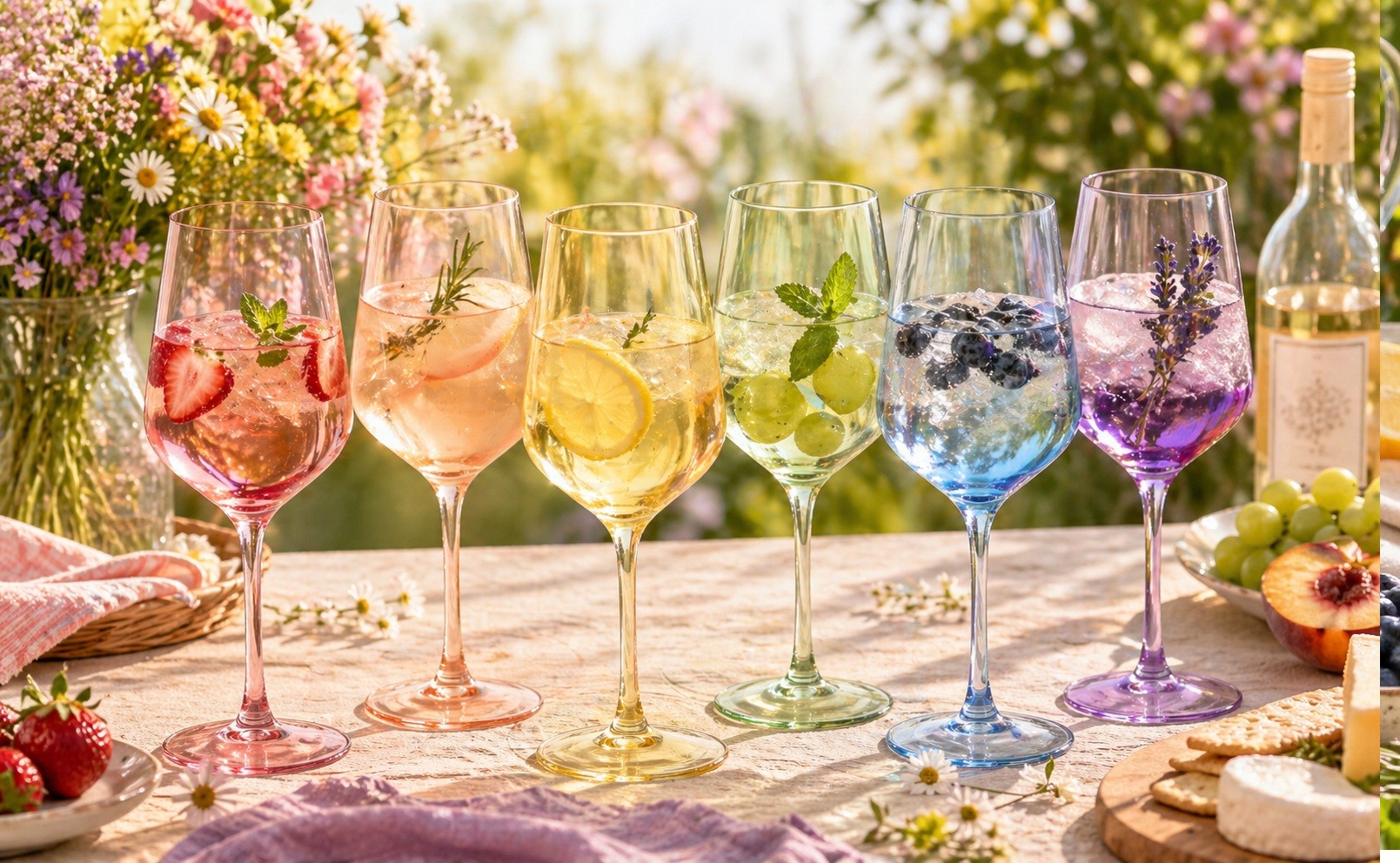 Komplet 6 kieliszków 470 ml Joyful mix kolorów