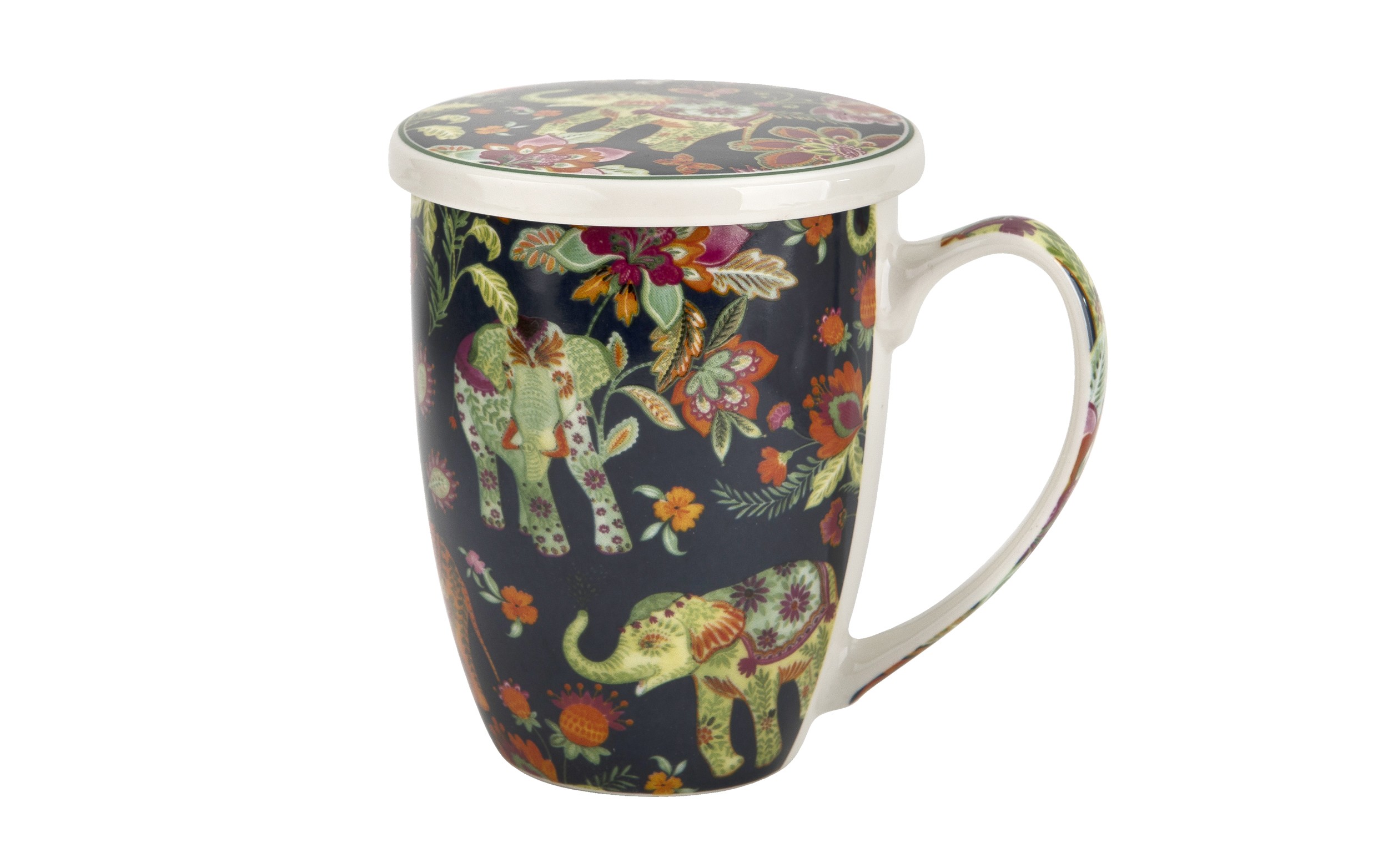 Kubek porcelanowy 360 ml z zaparzaczem Ankur Blue