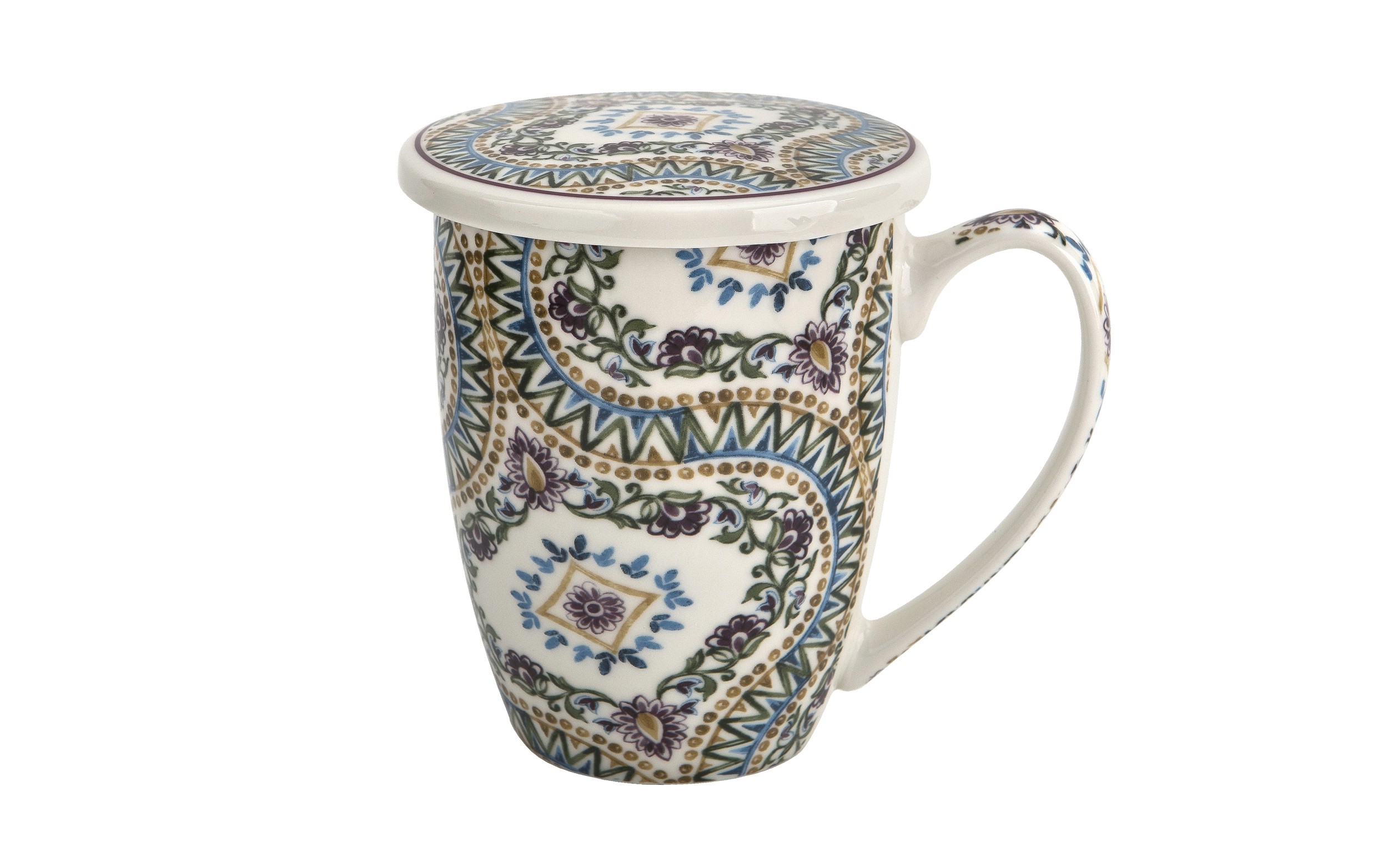 Kubek porcelanowy 360 ml z zaparzaczem Estrella
