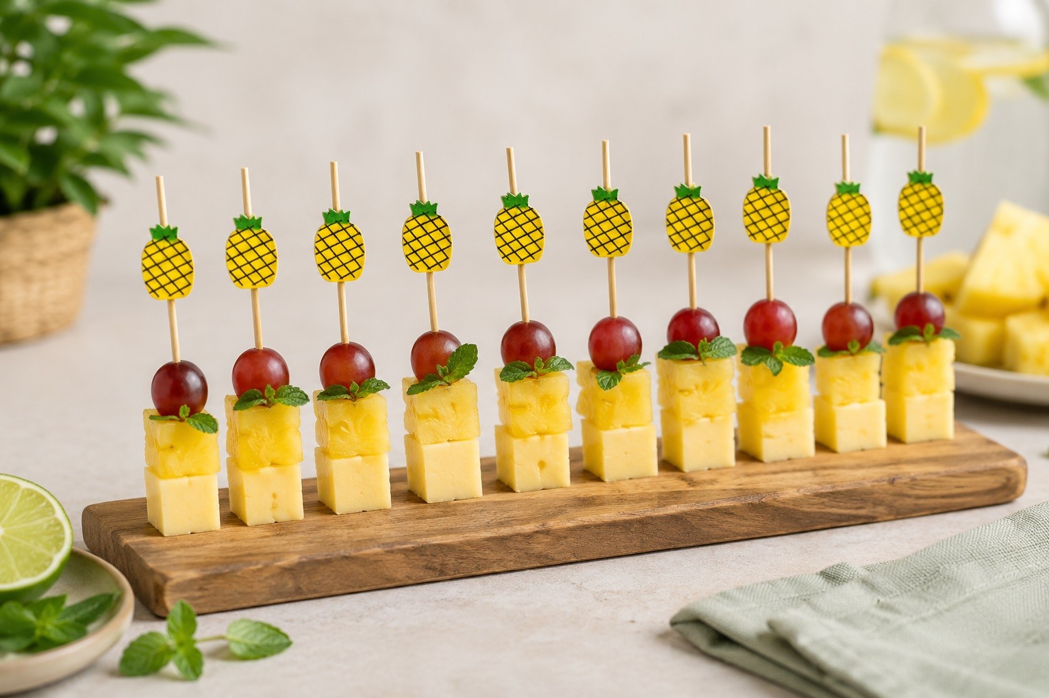 Patyczki bambusowe 12 cm Ananas - 100 szt. Verlo 30025