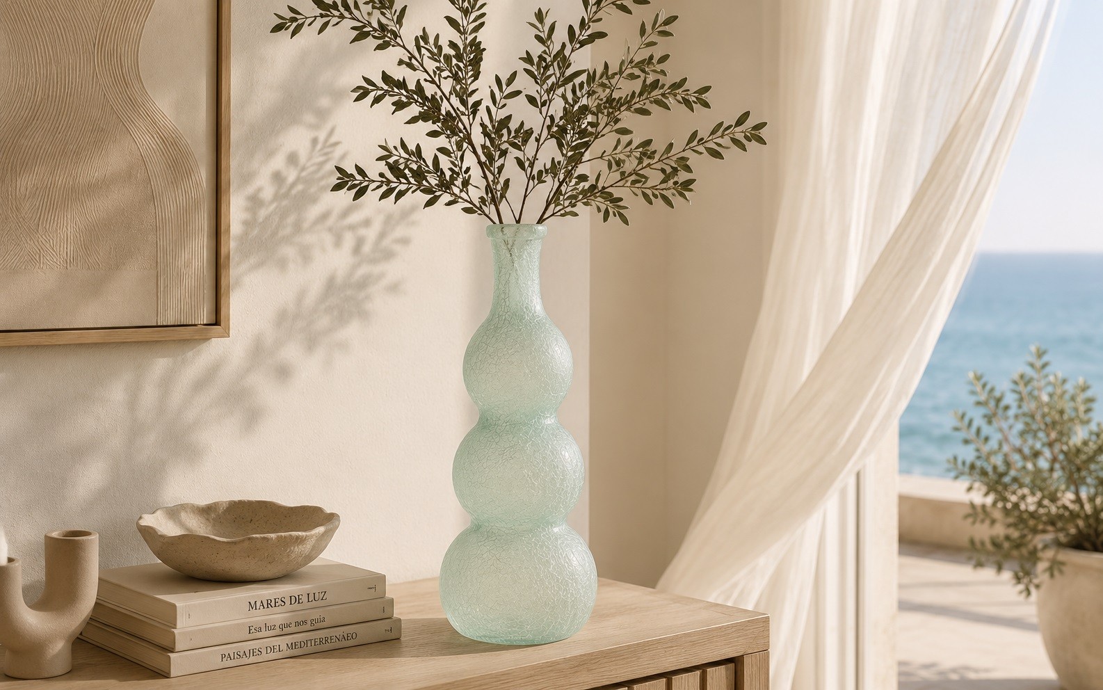 Wazon szklany 45 cm Odon Silk 4895/F632 San Miguel