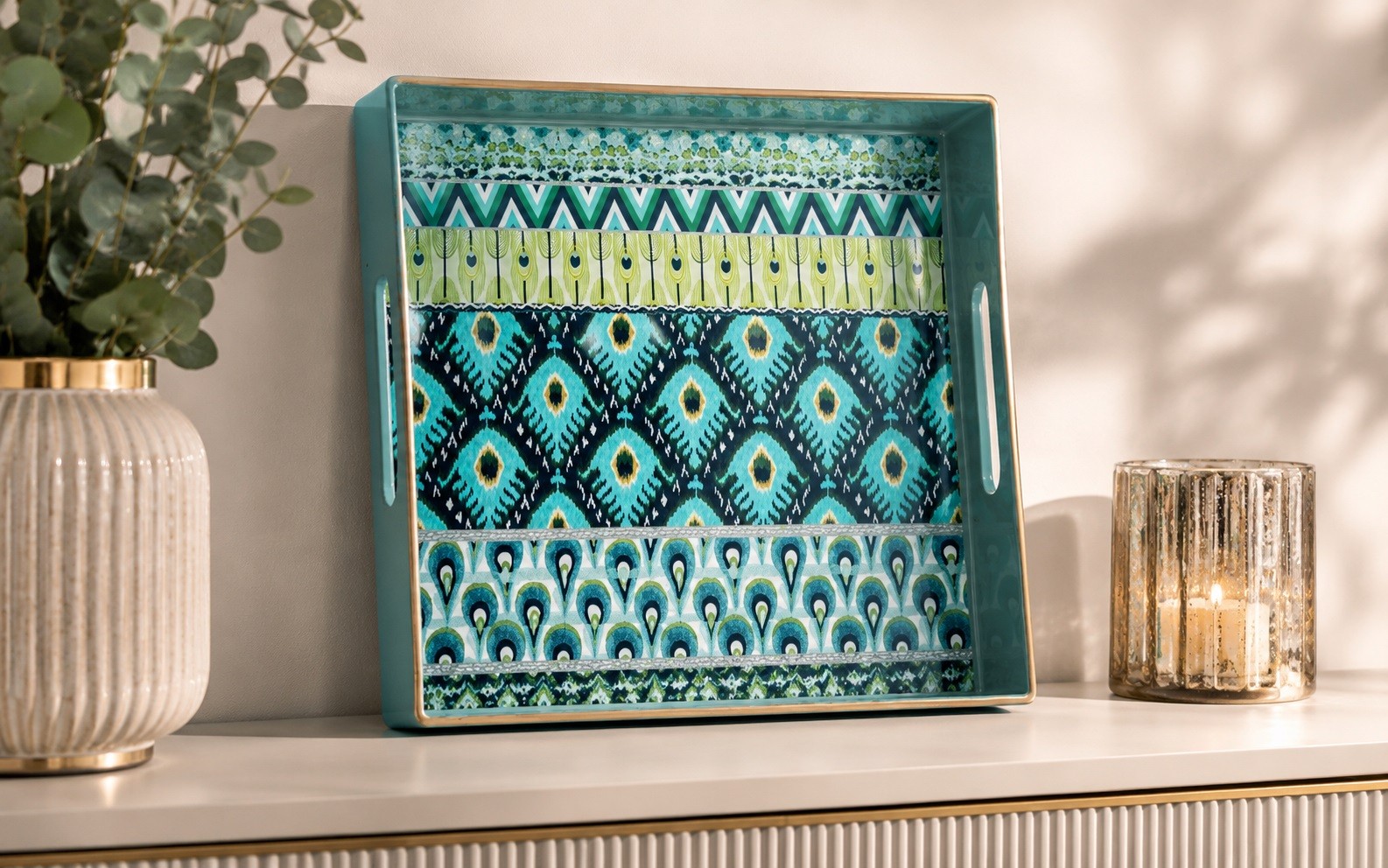Taca kwadratowa 35x35 cm Seledynowa Ewax