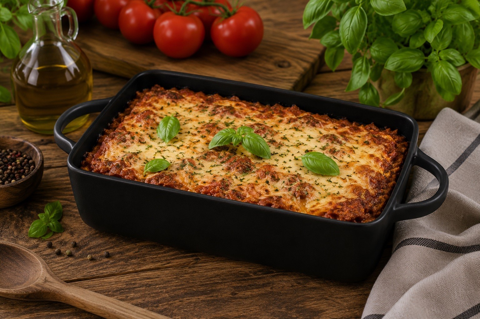 Forma do pieczenia 34 cm ceramiczna Fero Black