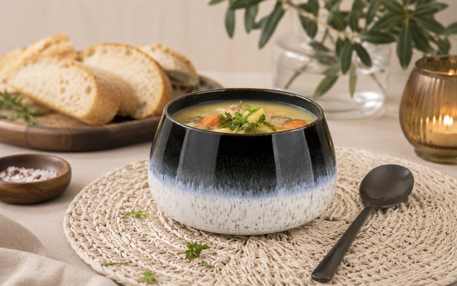 Miska ceramiczna 16 cm do zupy Luna Line owsianki musli