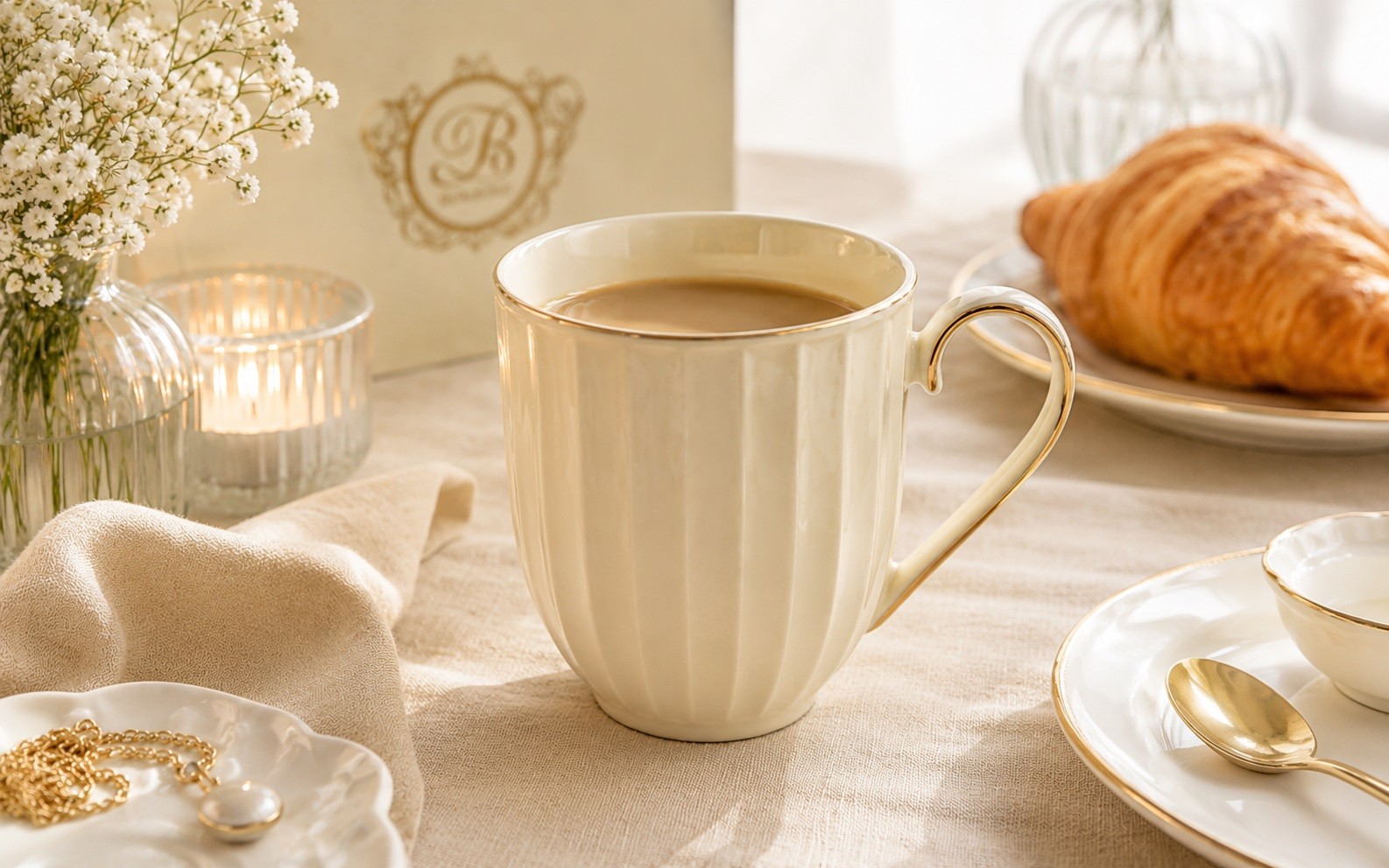Kubek porcelanowy 400 ml Nina Ecru