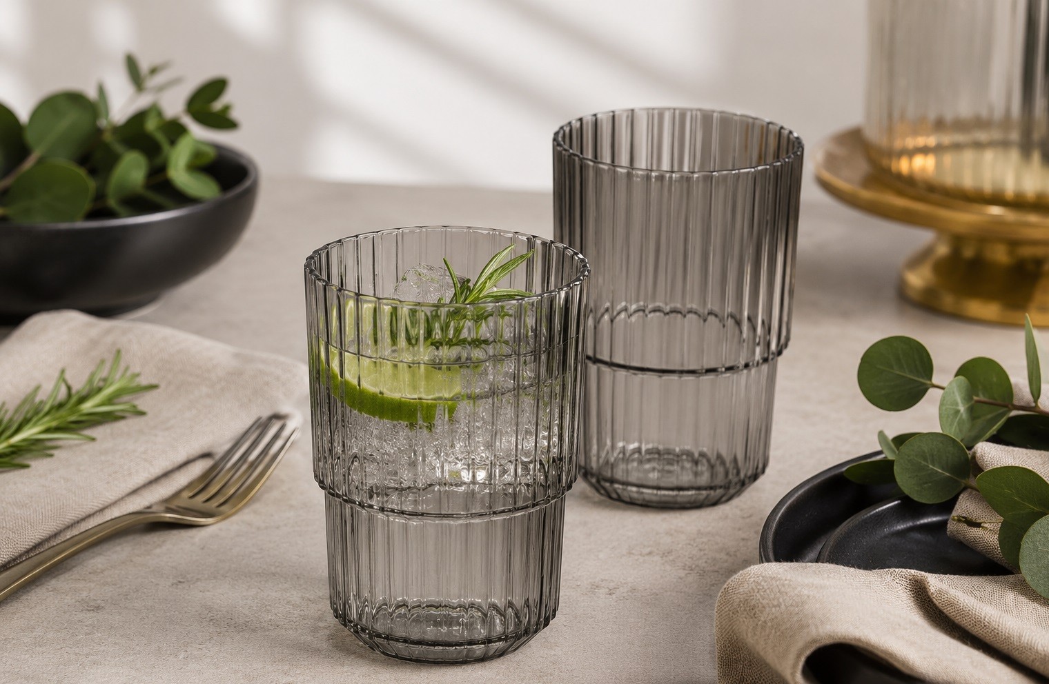 Szklanka nietłukąca 400 ml Linea szara