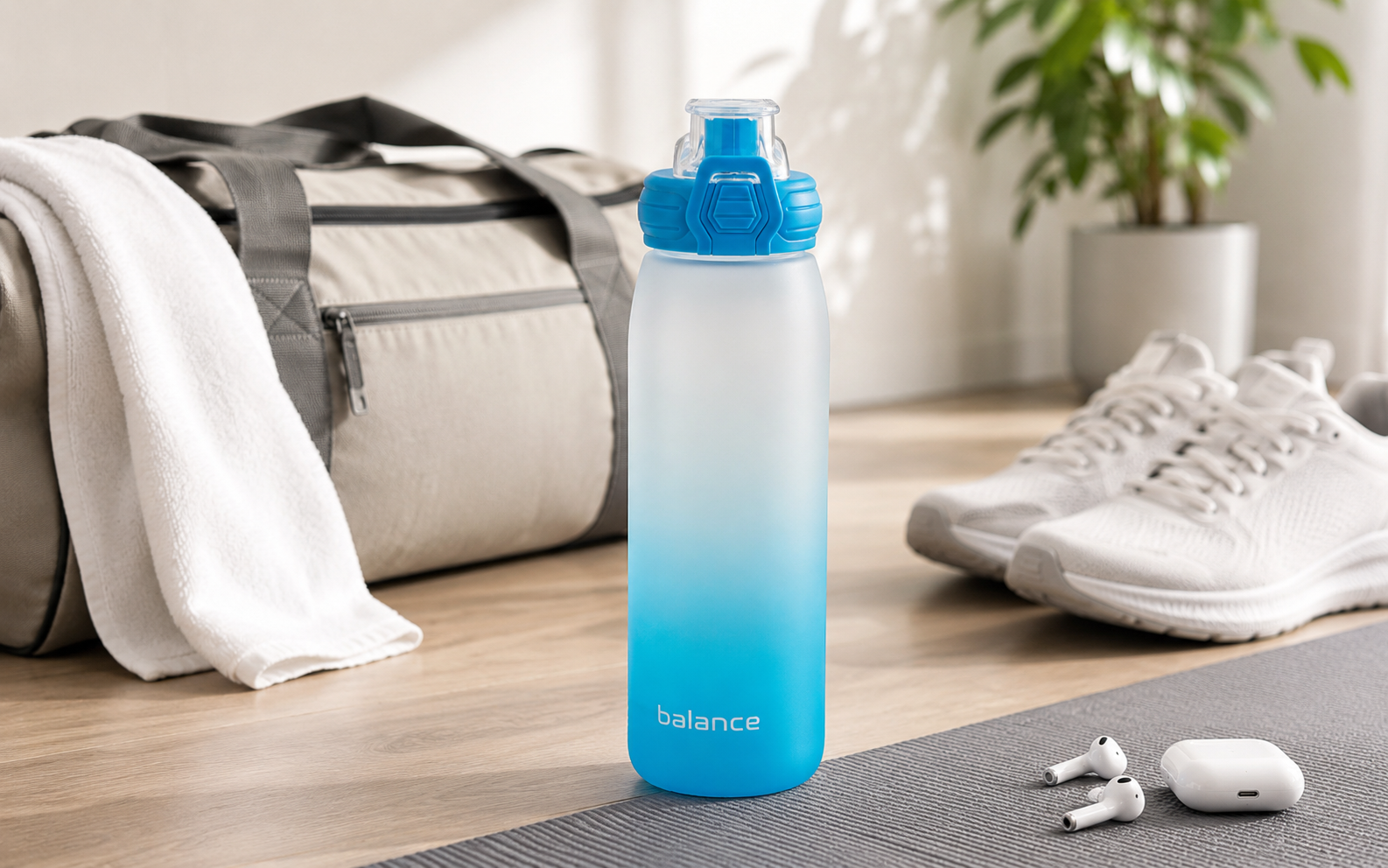 Butelka sportowa TRITAN BALANCE 850ml NIEBIESKI