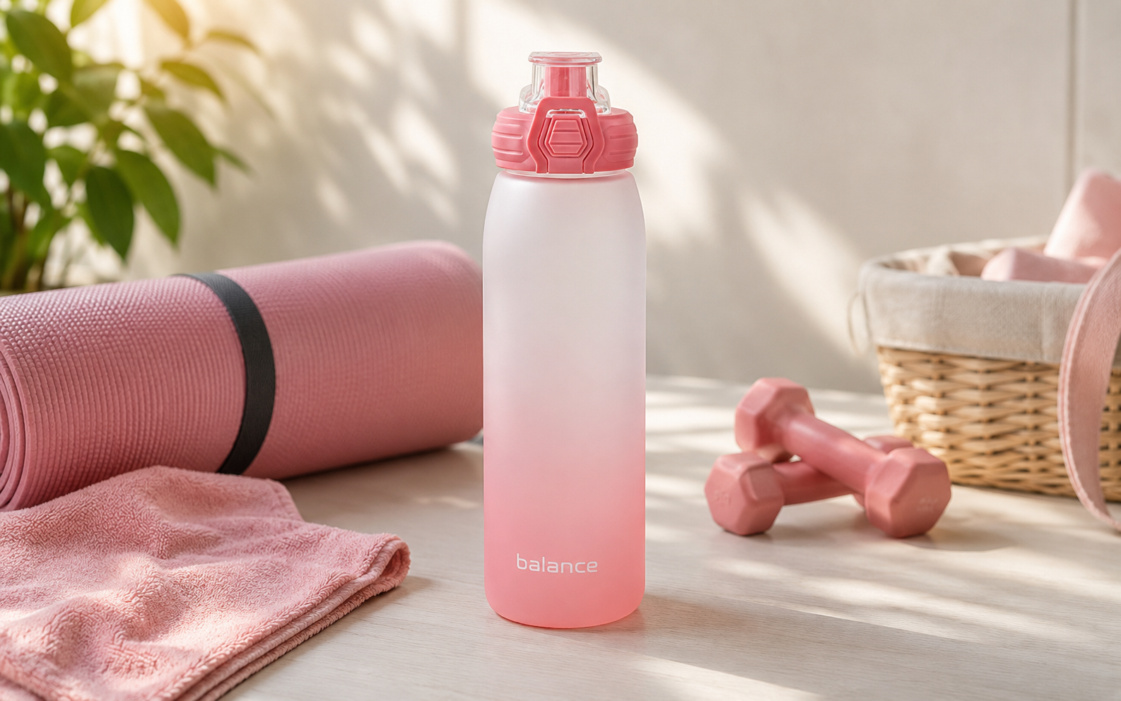 Butelka sportowa TRITAN BALANCE 850ml różowy