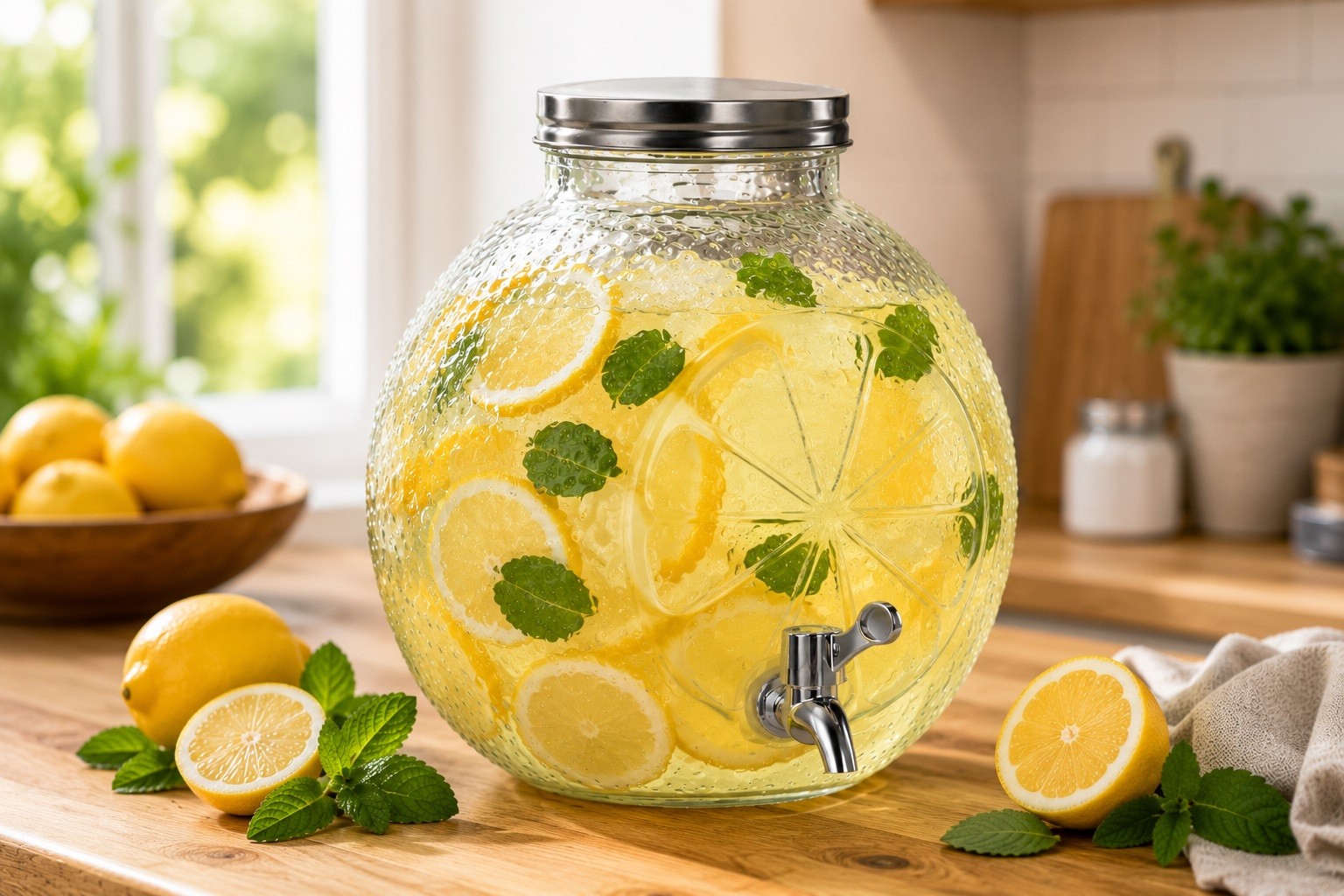 Słoik z kranikiem 5 L Cytryna