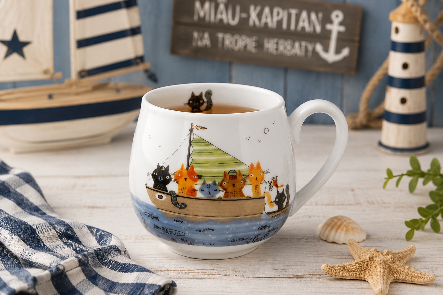 Kubek baryłka 430 ml Marynarze