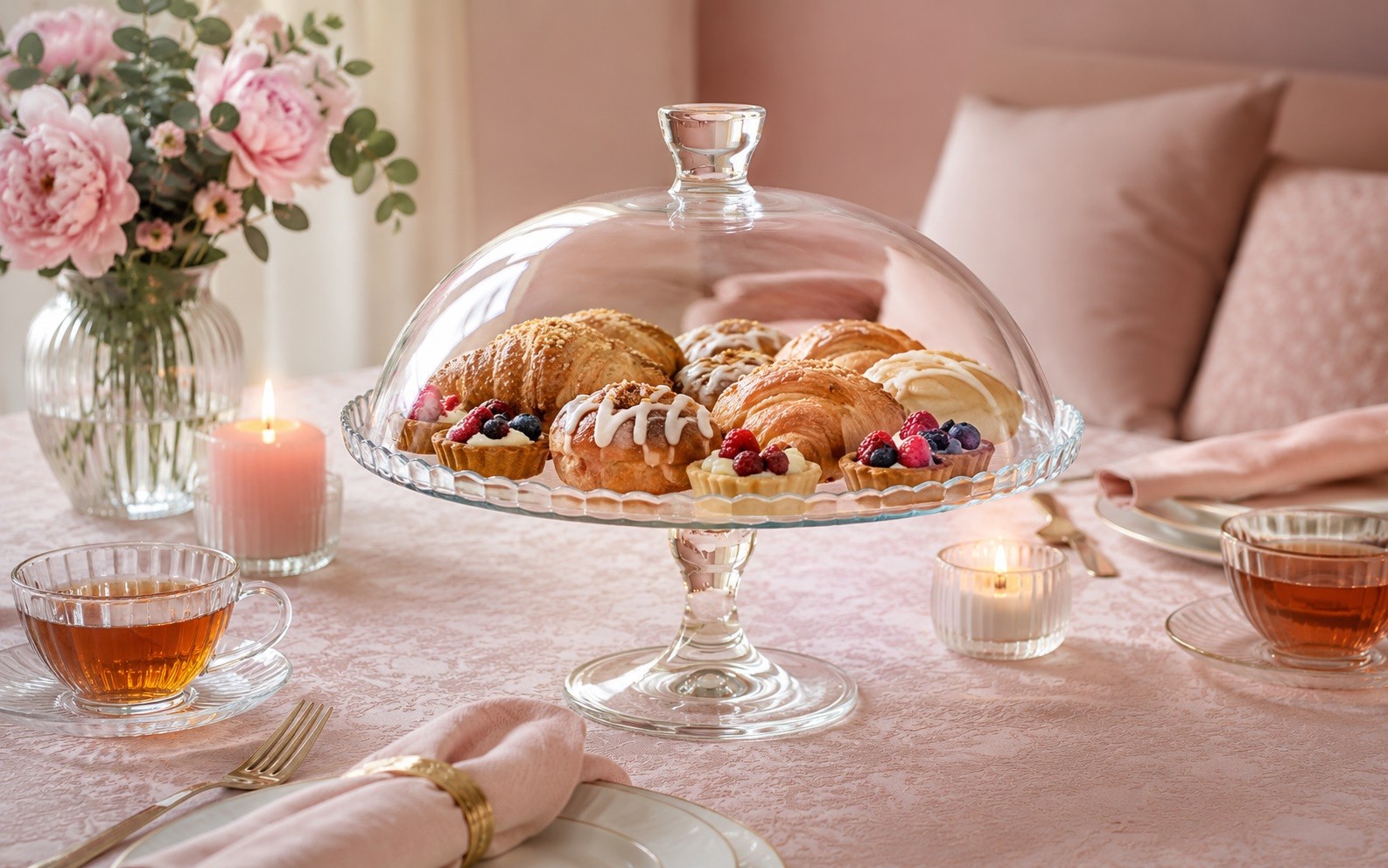 Patera na nóżce z kloszem Patisserie 32 cm Pasabahce 74817