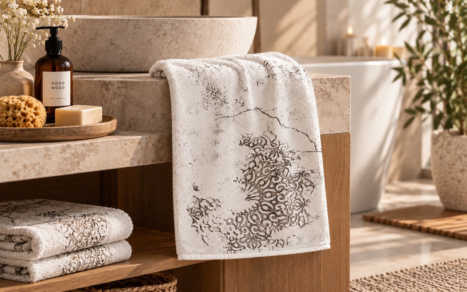 Ręcznik frotte 50x100 cm San Marco Beige D00164/BZ-051