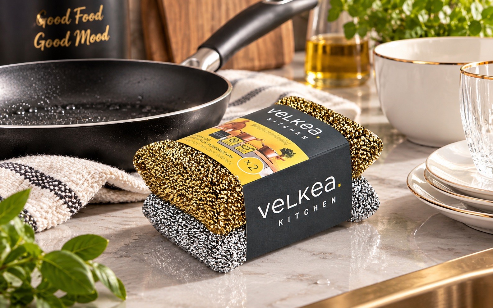 Zmywak do delikatnych powierzchni 2 szt. VELKEA