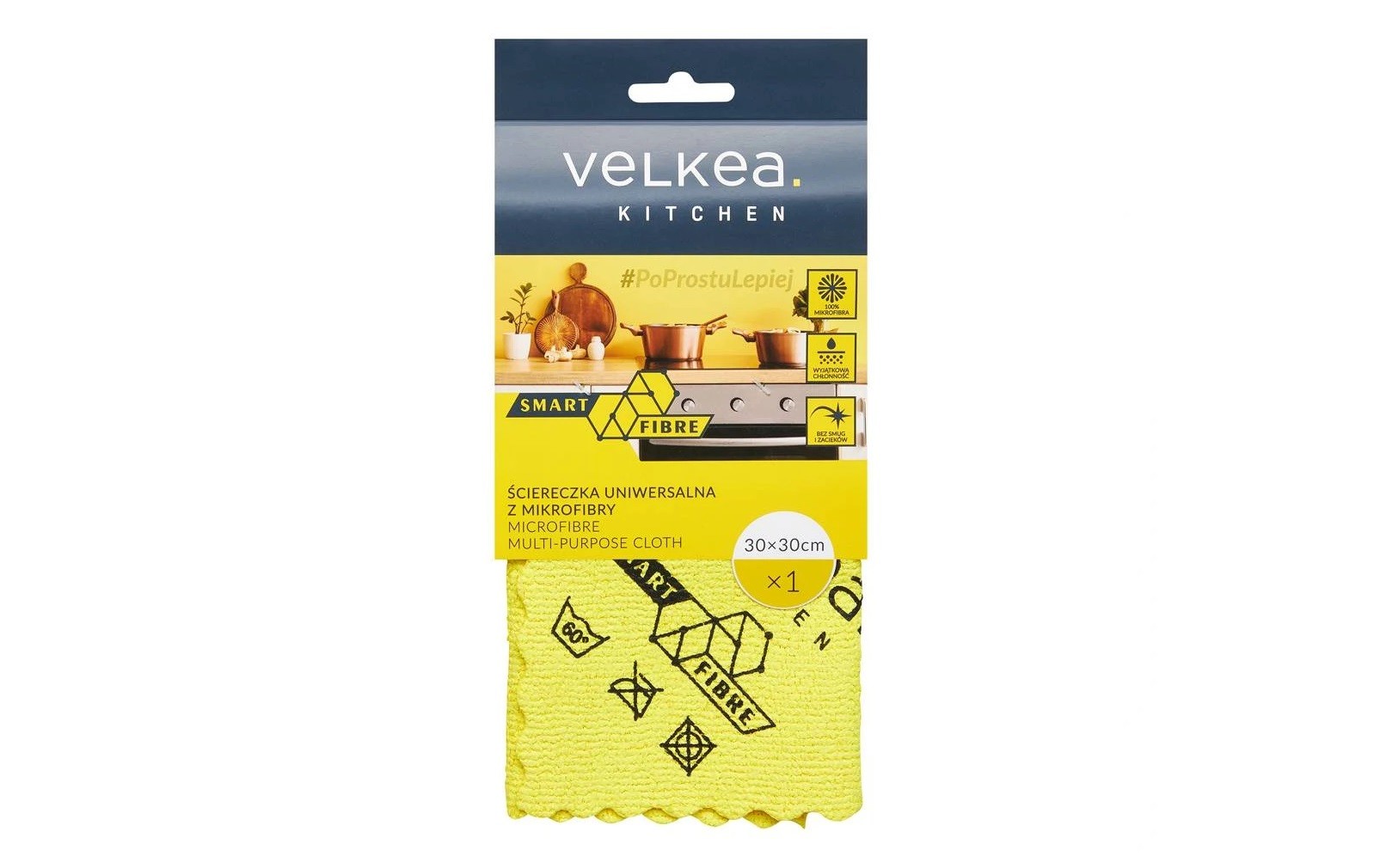 Ściereczka uniwersalna do kuchni Smart Fibre 30 cm x 30 cm VELKEA