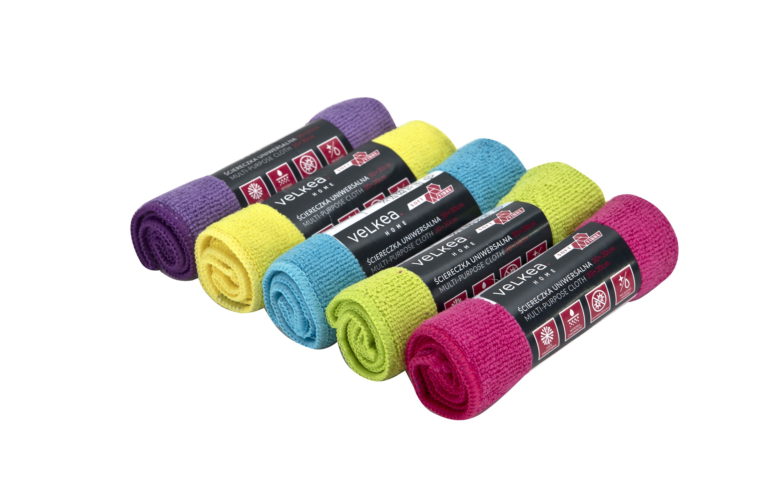 Ściereczka uniwersalna z mikrofibry Soft Fibre VELKEA MIX KOLORÓW