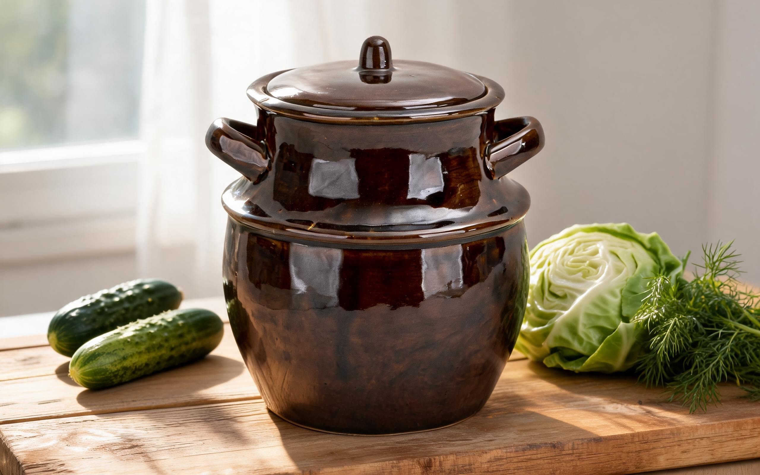 Beczka ceramiczna 4 L brązowa