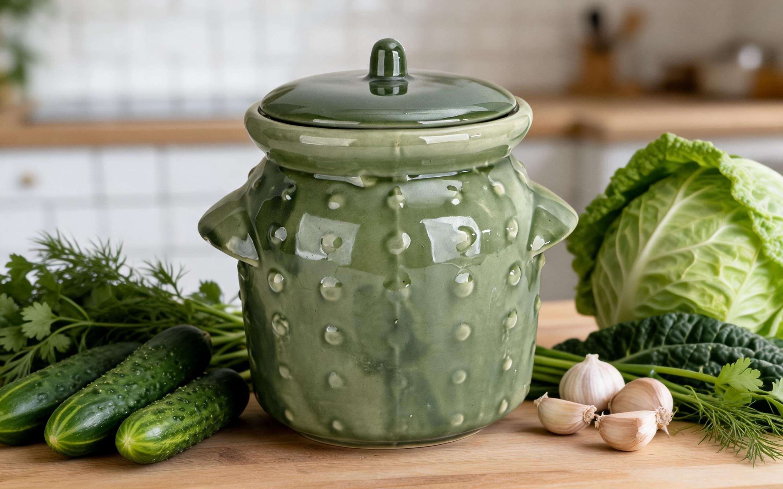 Garnek ceramiczny 2,5 L zielony 3477