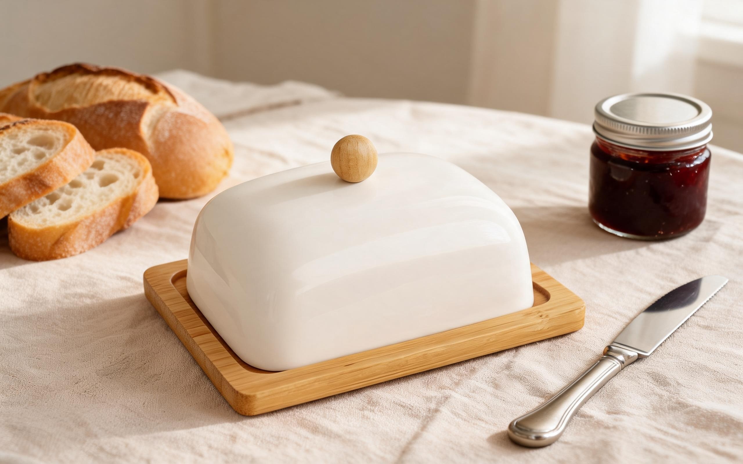 Maselniczka porcelanowa Whiteline