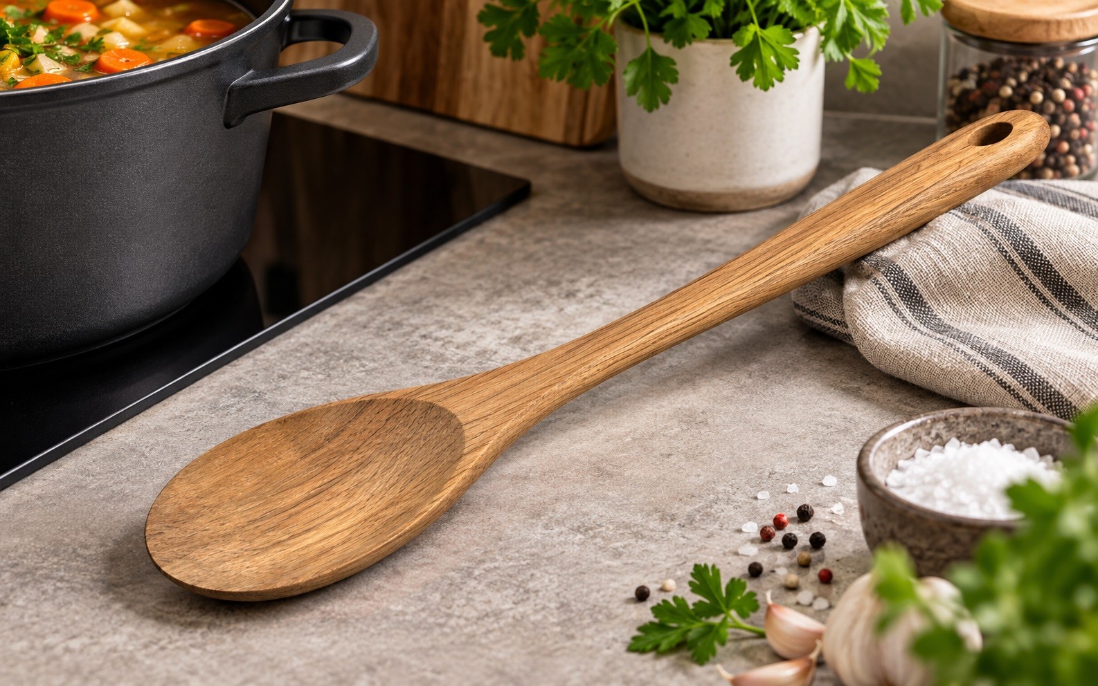 Łyżka kuchenna drewniana 33 cm akacjowa Kesper 28940