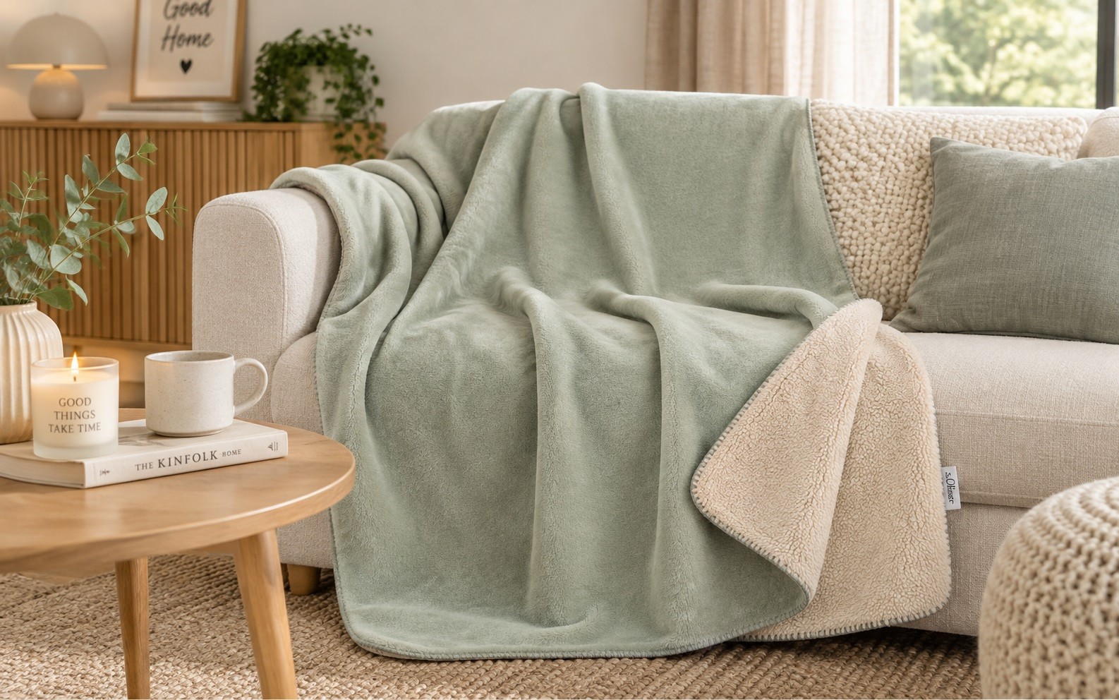 Koc Sherpa 150x200 cm S. Oliver IB3280-730 zielony
