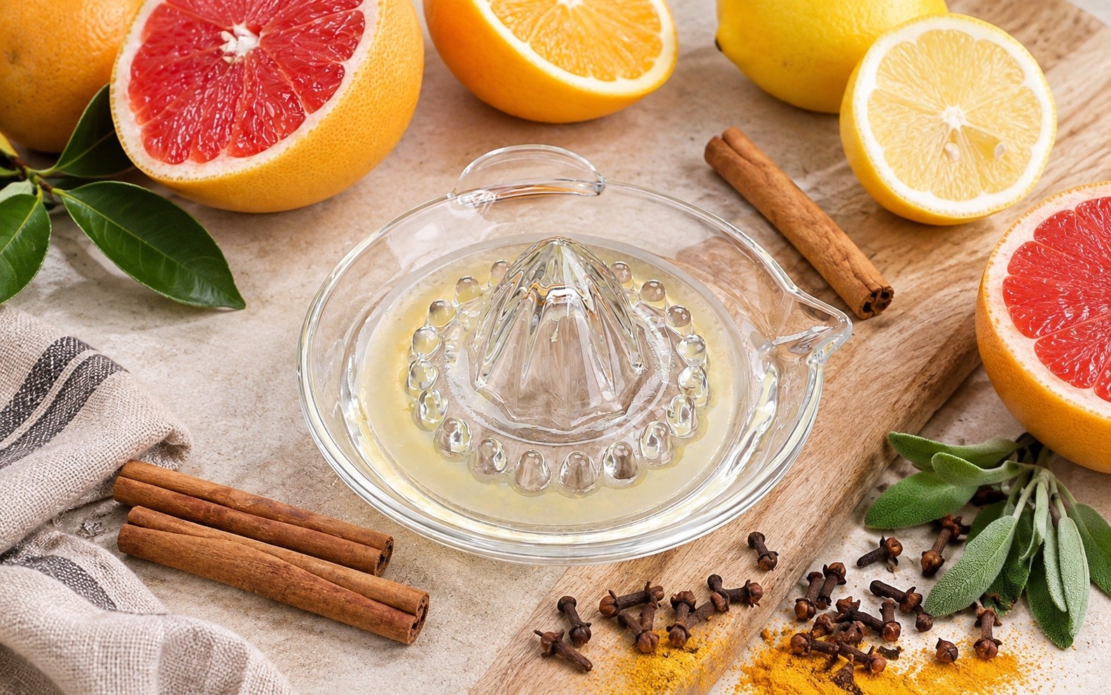 Szklany wyciskacz do cytrusów LEMON wyciskarka