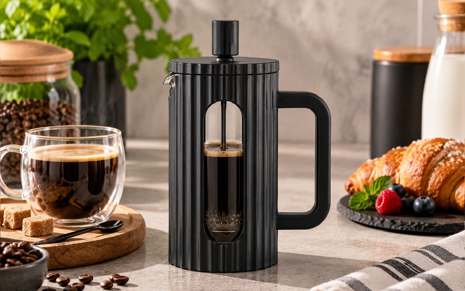 Zaparzacz do kawy i herbaty 0,35 L czarny KB7741