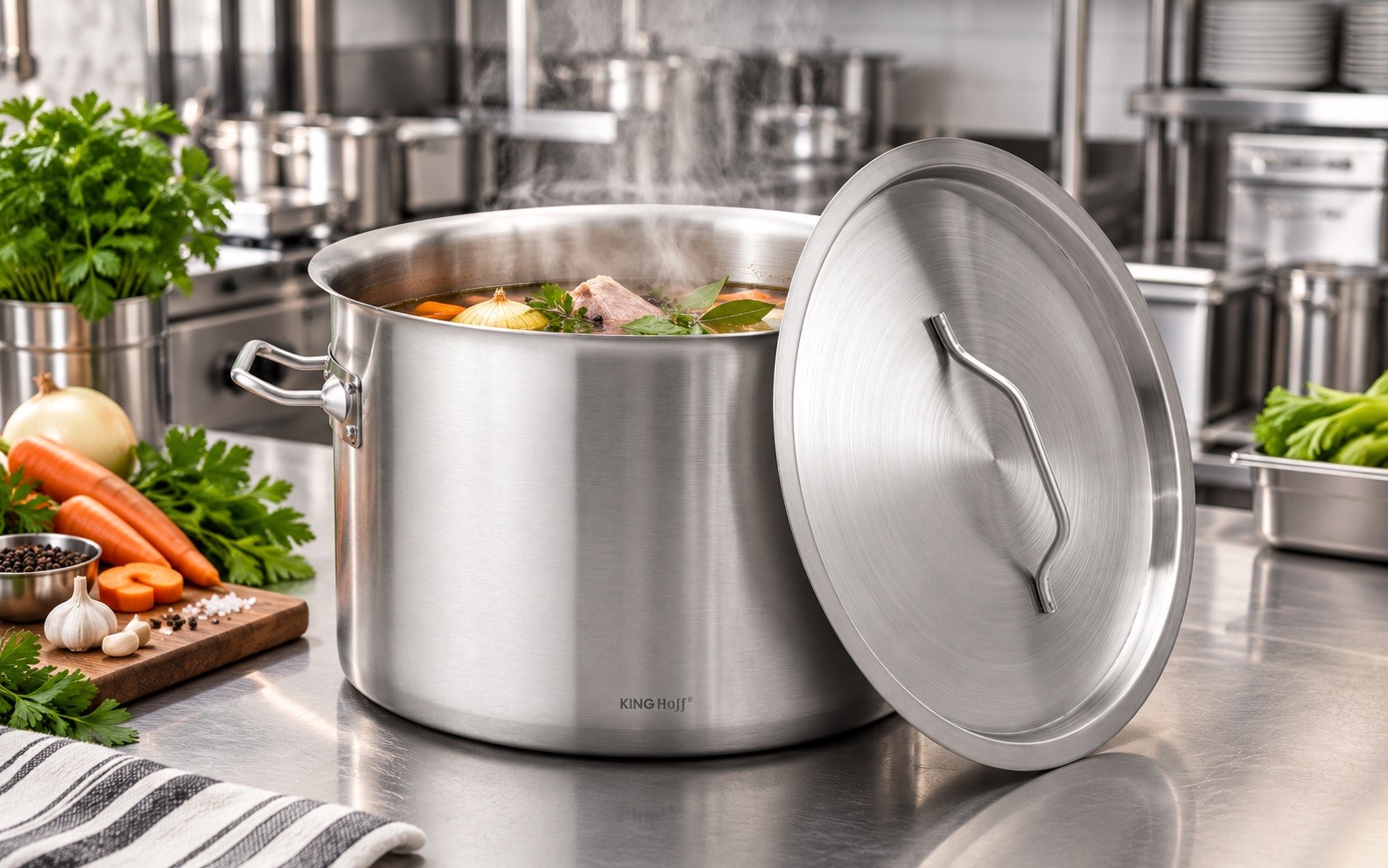 Garnek gastronomiczny z pokrywką 17 L KH2023