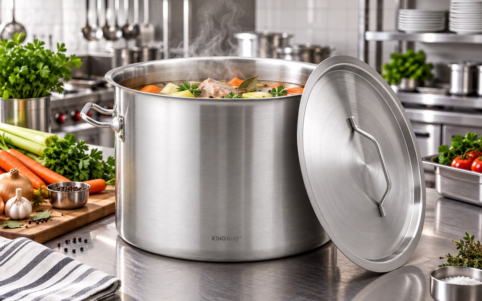 Garnek gastronomiczny z pokrywką 24 L KH2024