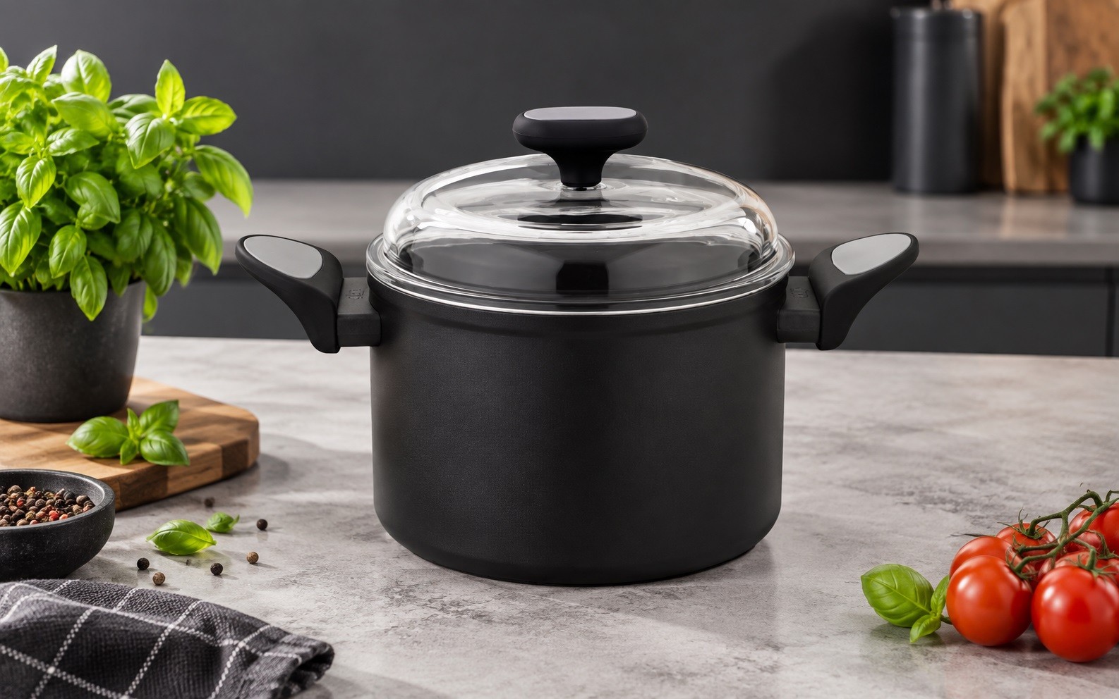 Garnek z pokrywką 4,2 L Nois Silver 20 cm
