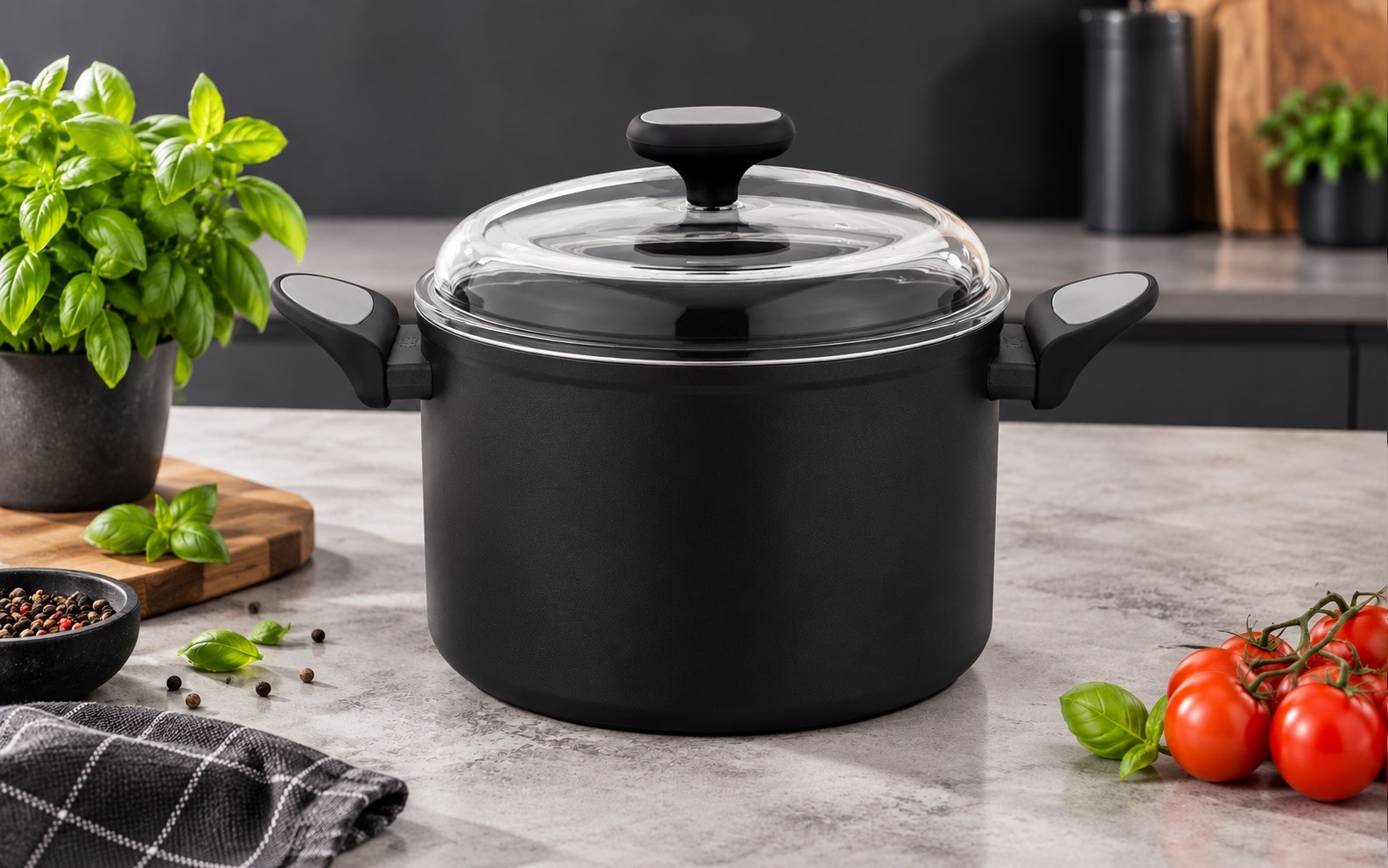 Garnek z pokrywką 7,4 L Nois Silver 24 cm