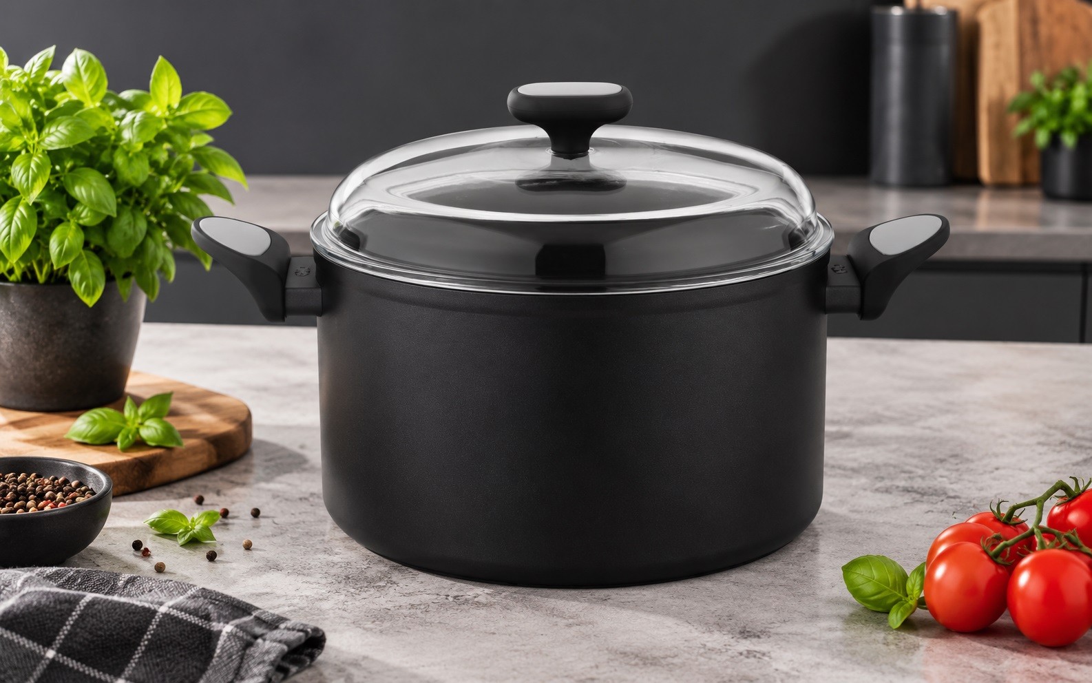 Garnek z pokrywką 9,9 L Nois Silver 28 cm