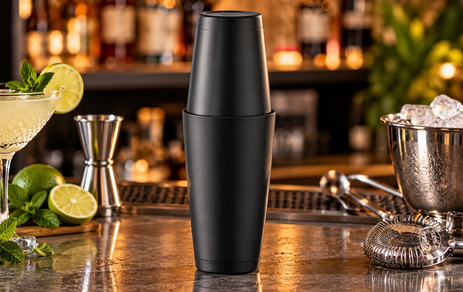 Shaker bostoński 0,8 l Tin-on-tin czarny Bar Up