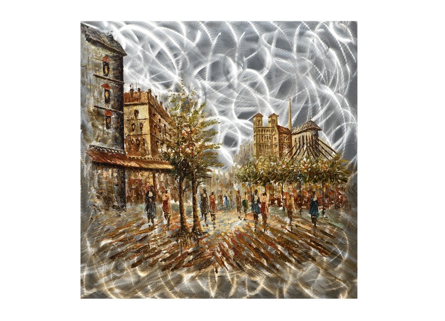 Obraz na płotnie 100x100 cm uliczny spacer