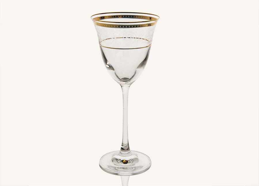 Zestaw 6 Kieliszków do wina 190 ml Dolce Vita Gold