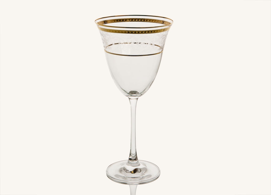 Zestaw 6 Kieliszków do wina 350 ml Dolce Vita Gold