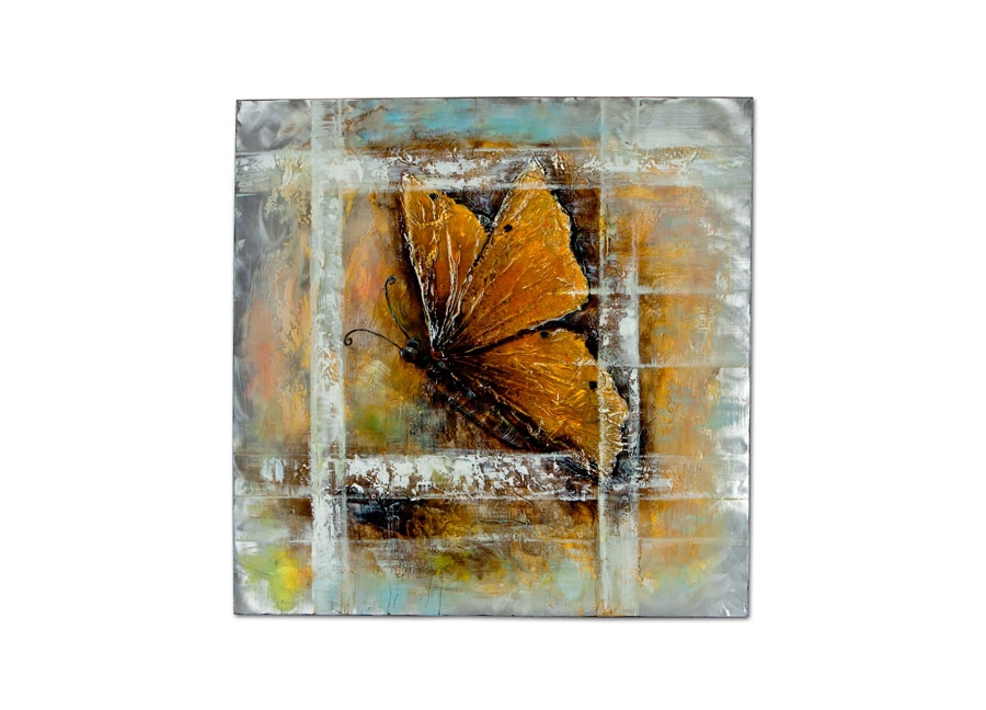 Obraz na płótnie 100x100 cm Motyl brązowy