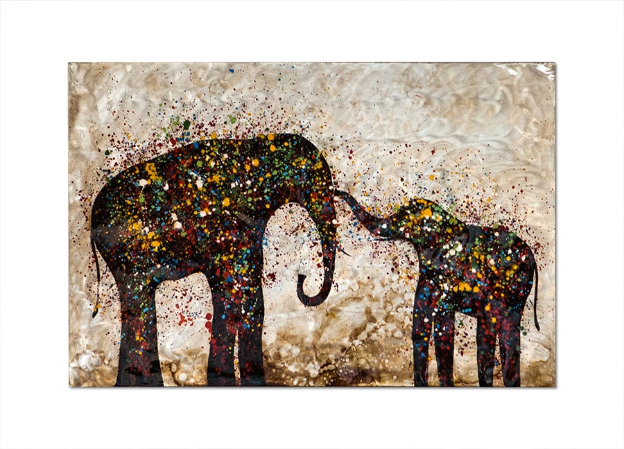 Obraz na płótnie 100x150cm Słonie