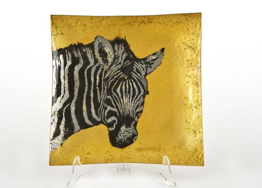 Talerz dekoracyjny 3932A Zebra 30x30 cm