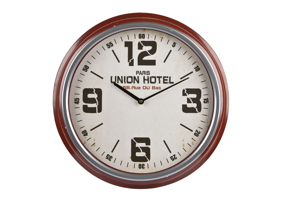 Zegar ścienny okrągły 47cm brąz Union Hotel