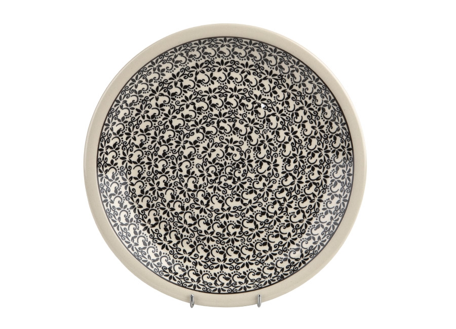 Talerz płytki 24 cm Bolesławiec Dekor 941