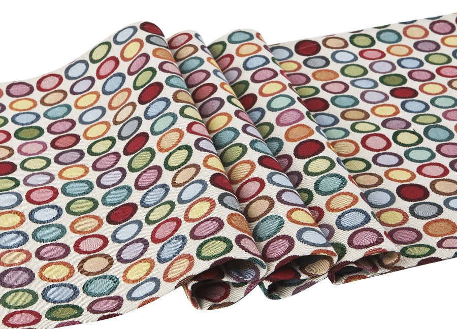 Bieżnik na stół 50x150cm Geo Kółka 003