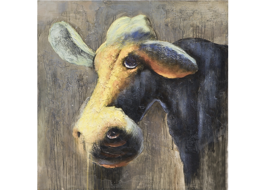 Obraz na płótnie 100x100cm Krowa półcień