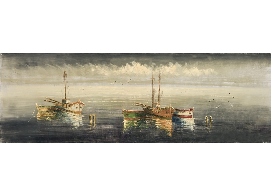 Obraz na płótnie 50x150cm Łódki