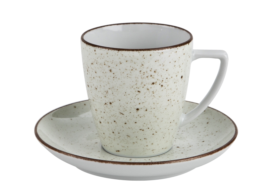 Filiżanka porcelanowa 200 ml ze spodkiem Boss Beż