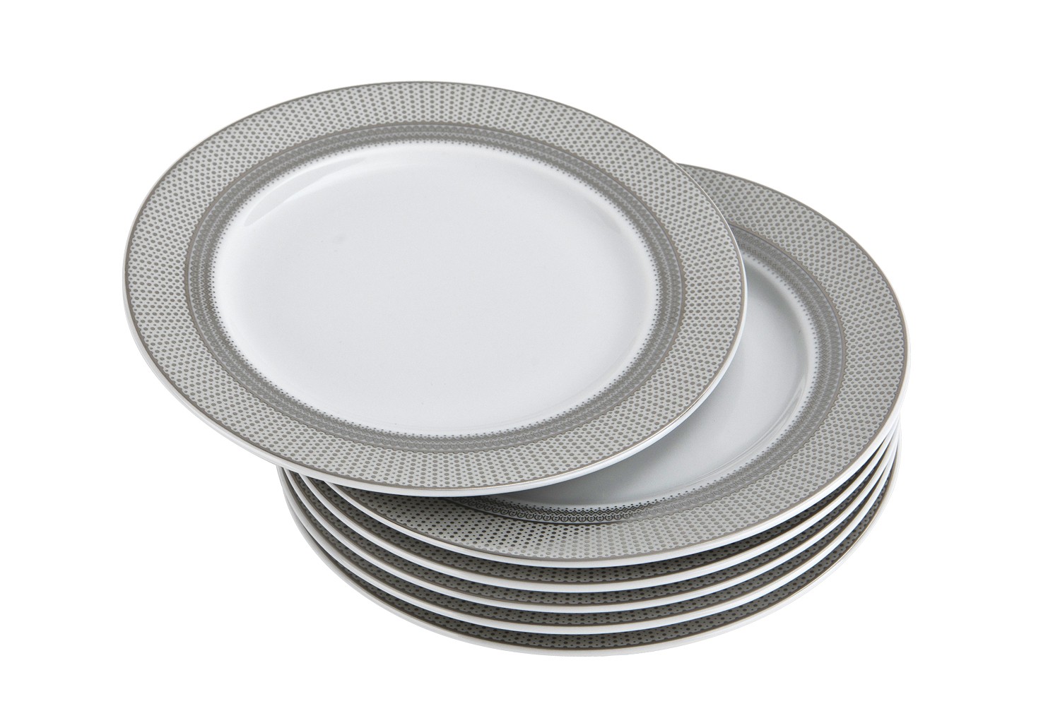 Komplet 6 talerzy deserowych 17cm Amaro Silver