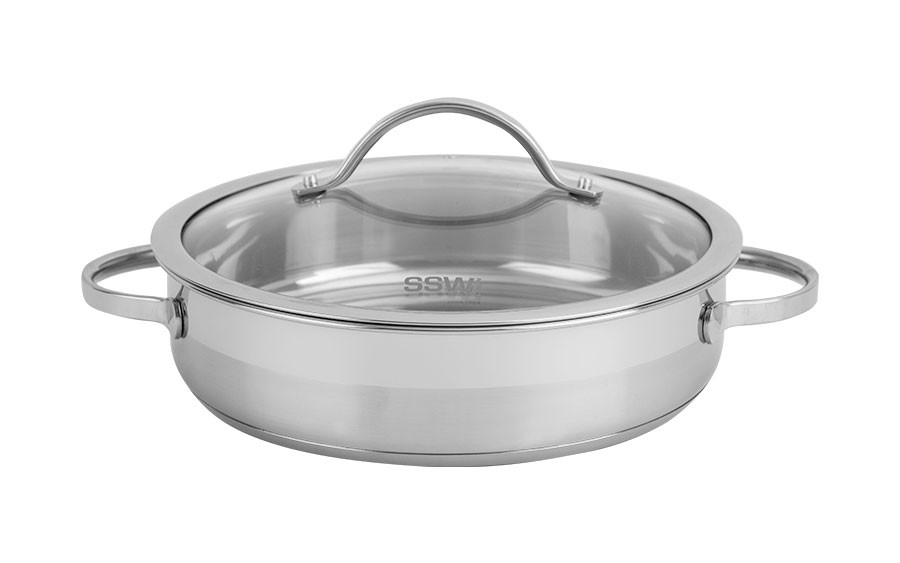 Garnek z pokrywą niski 2,7 l.