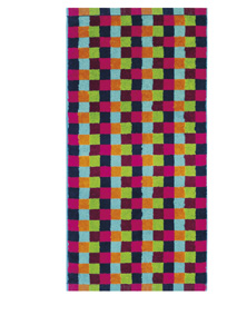 Ręcznik 50x100 cm LIFESTYLE Cube Multicolor Dunkel
