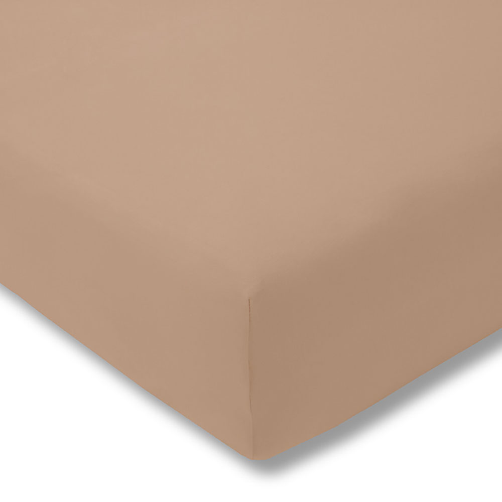 Prześcieradło z gumką jersey 100x200 cm KARAMEL feinjersey